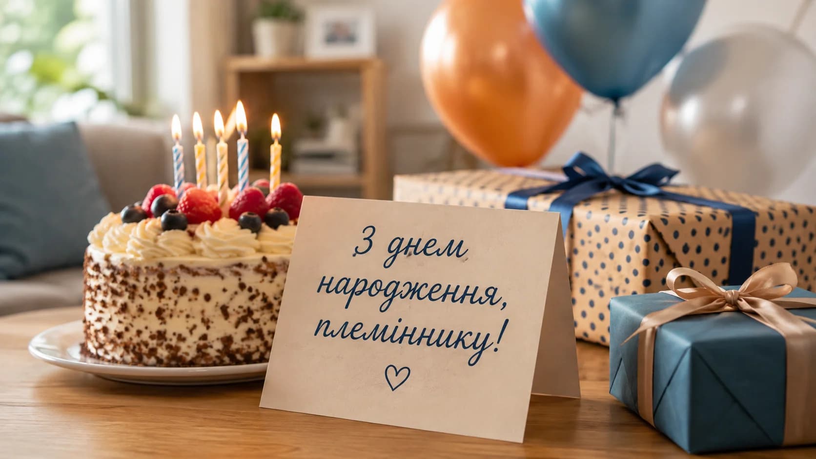 З днем народження племіннику — щирі привітання українською